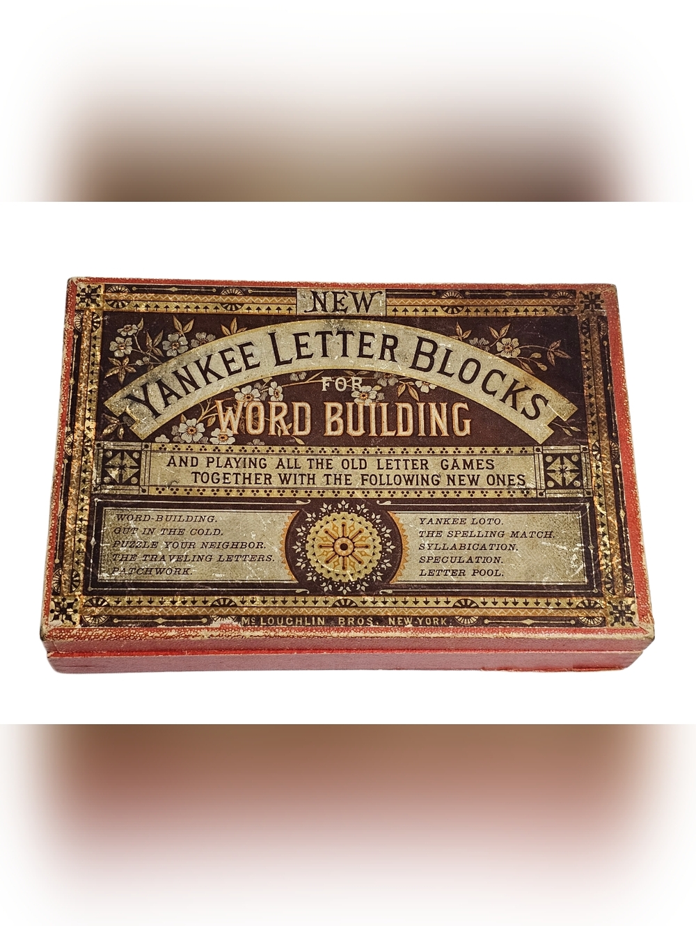Antique 1879 Yankee Letter Blocks Word Building Game McLoughlin Bros New York